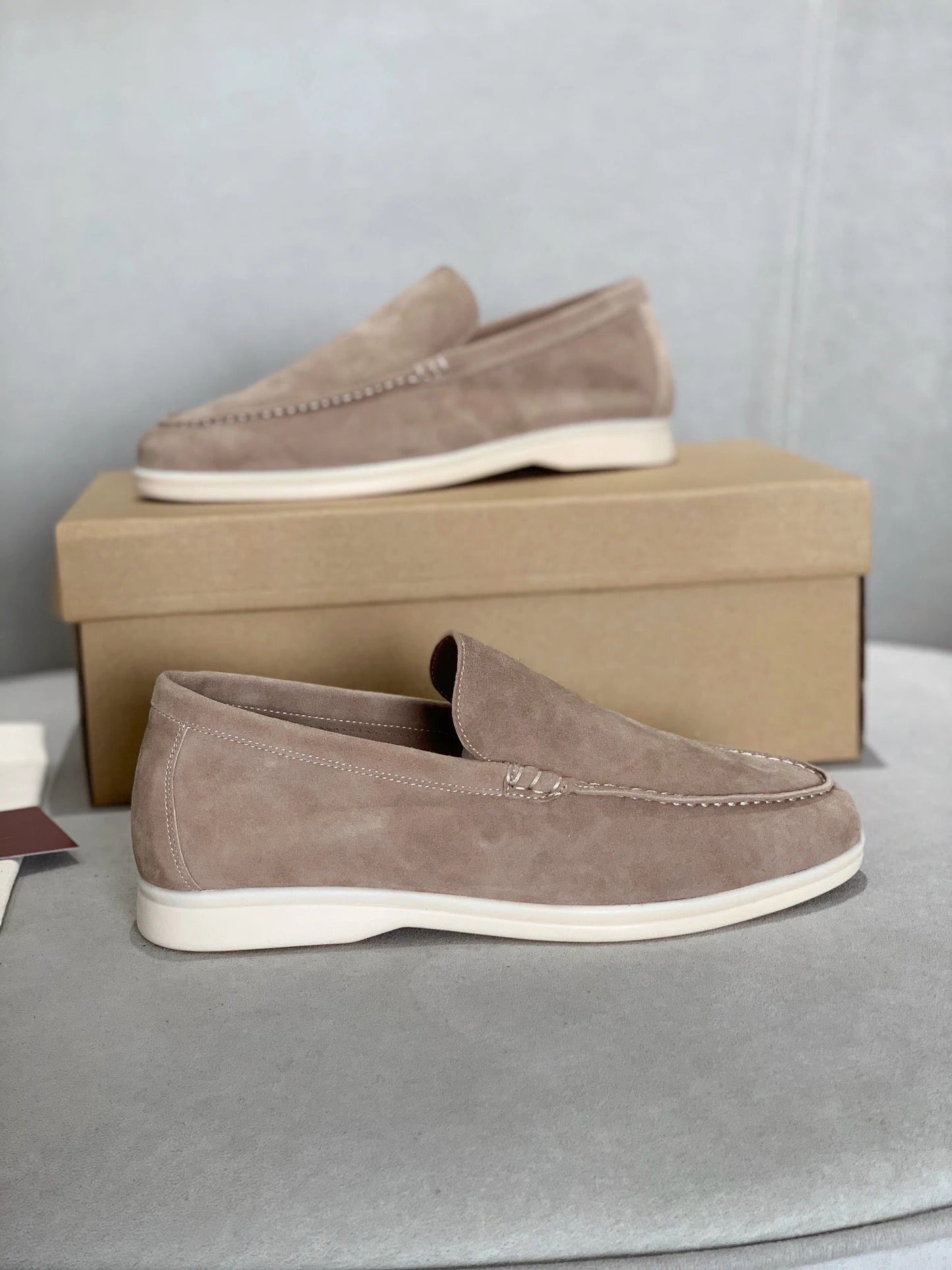 Ricardo™ - Herres loafers i semsket skinn