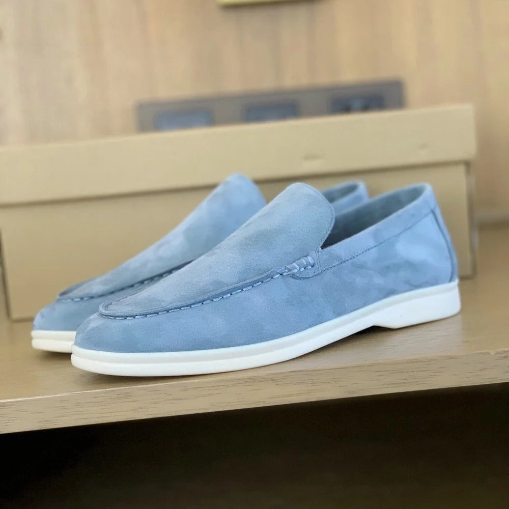 Ricardo™ - Herres loafers i semsket skinn